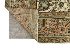 Semi Antique Muted Floral 9'8X12'5 Distressed Vintage Oriental Rug