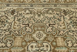 Semi Antique Muted Floral 6'3X9'5 Distressed Vintage Oriental Rug