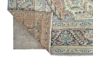 Antique Muted Classic Floral 6'7X9'4 Distressed Vintage Oriental Rug