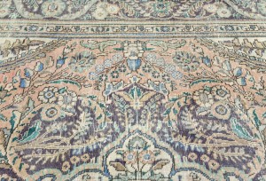Antique Muted Classic Floral 6'7X9'4 Distressed Vintage Oriental Rug