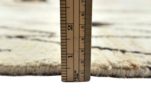 Cream & Black Tribal Modern 8'5X9'8 Moroccan Style Oriental Rug