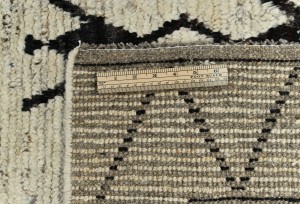 Cream & Black Tribal Modern 8'5X9'8 Moroccan Style Oriental Rug