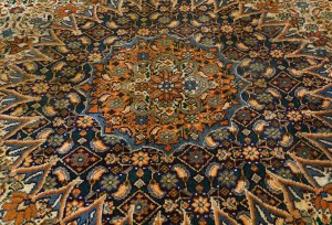 Vintage Cream Floral 6'5X10 Mood Persian Rug