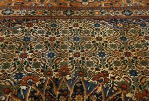 Vintage Cream Floral 6'5X10 Mood Persian Rug