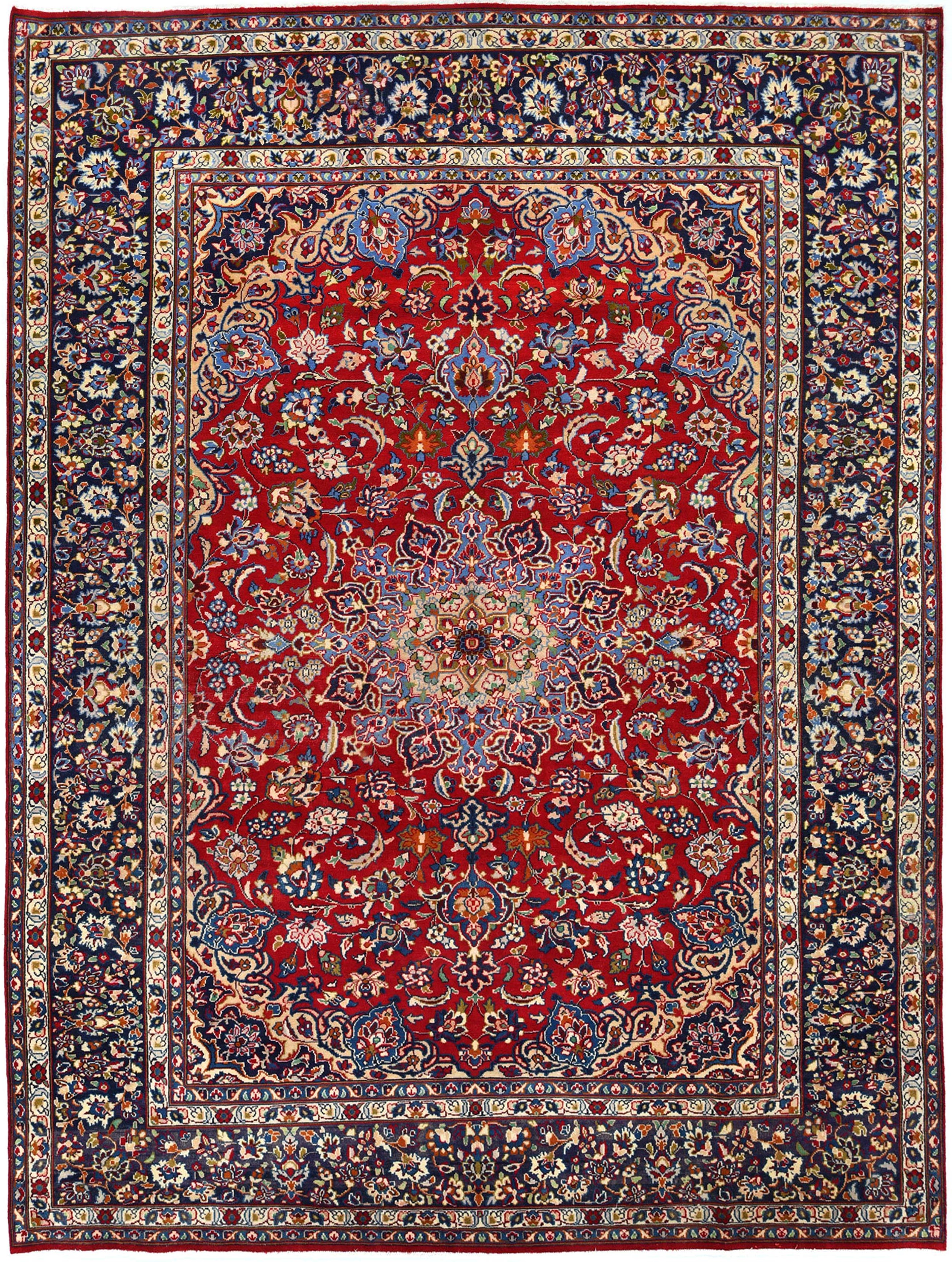 Vintage Red Traditional 9X12 Najafabad Persian Rug