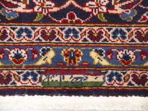 Semi Antique SignedTraditional Purple-navy 10X14 Kashan  Rug