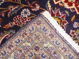 Semi Antique SignedTraditional Purple-navy 10X14 Kashan  Rug
