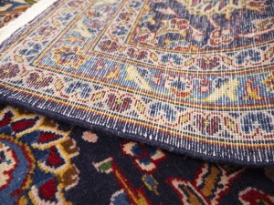 Semi Antique SignedTraditional Purple-navy 10X14 Kashan  Rug