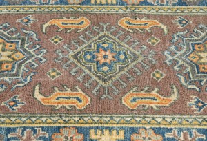 Pastel Brown Tribal Geometric 2X6 Kazak Pakistan Oriental Runner Rug