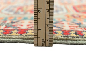 Greige Tribal Geometric 2X6 Kazak Pakistan Oriental Runner Rug