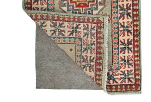 Greige Tribal Geometric 2X6 Kazak Pakistan Oriental Runner Rug