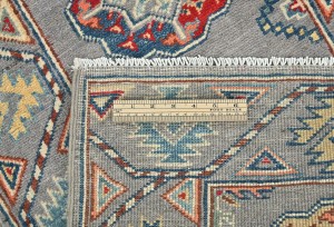 Gray Tribal Geometric 2X6 Kazak Pakistan Oriental Runner Rug