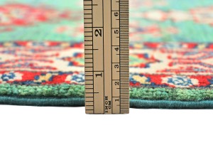 Green Tribal Geometric 2X6 Kazak Pakistan Oriental Runner Rug