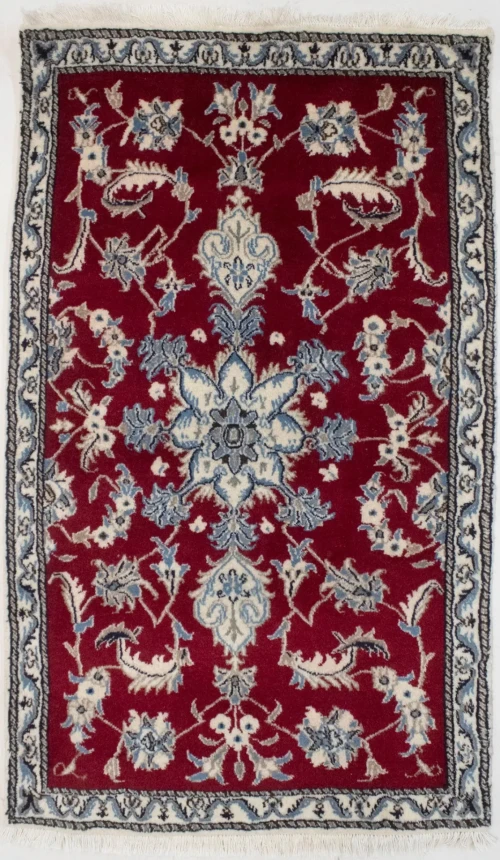 Red Classic 3X5 Nain Kashmar Persian Rug