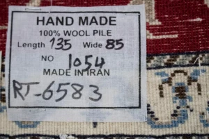 Red Classic 3X5 Nain Kashmar Persian Rug