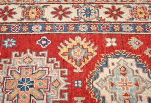 Red Tribal Geometric 3X8 Kazak Pakistan Oriental Runner Rug