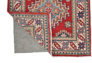 Red Tribal Geometric 2'9X8'5 Kazak Pakistan Oriental Runner Rug