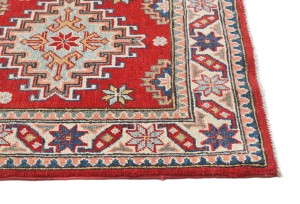 Red Tribal Geometric 2'9X8'5 Kazak Pakistan Oriental Runner Rug