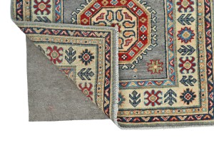 Light Gray Tribal Geometric 3X8 Kazak Pakistan Oriental Runner Rug