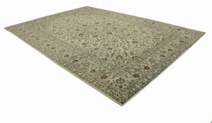 Vintage Beige Traditional 9'7'X13'5" Kashan Persian Rug