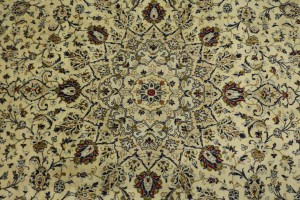Vintage Beige Traditional 9'7'X13'5" Kashan Persian Rug
