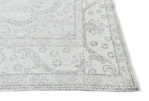 Antique Muted Beige Floral 6X9 Distressed Vintage Oriental Rug