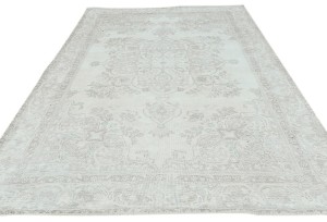 Antique Muted Floral Classic 6'5X9'4 Distressed Vintage Oriental Rug