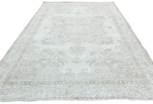 Antique Muted Floral Classic 6'5X9'4 Distressed Vintage Oriental Rug
