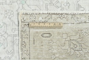 Antique Muted Beige Floral 6X9 Distressed Vintage Oriental Rug