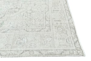 Antique Muted Beige Floral 6X9 Distressed Vintage Oriental Rug