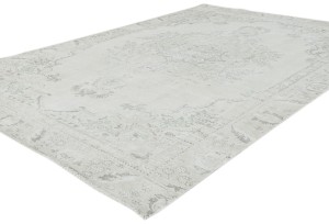 Antique Muted Beige Floral 6X9 Distressed Vintage Oriental Rug