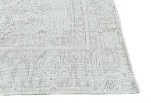 Antique Muted Beige Floral 7'5X10 Distressed Vintage Oriental Rug