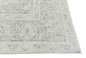 Antique Muted Cream Floral 10X13 Distressed Vintage Oriental Rug