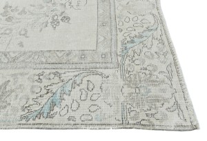 Antique Muted Beige Floral 9X12 Distressed Vintage Oriental Rug