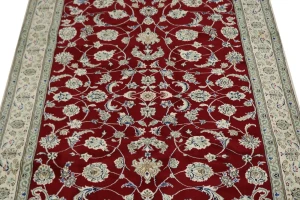 Red Traditional 6X10 Nain Persian Rug