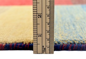 Multicolored Tribal 5X6 Gabbeh Modern Oriental Rug