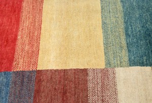 Multicolored Tribal 5X6 Gabbeh Modern Oriental Rug