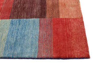 Multicolored Tribal 5X6 Gabbeh Modern Oriental Rug
