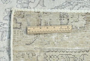 Antique Muted Beige Floral 6X10 Distressed Vintage Oriental Rug