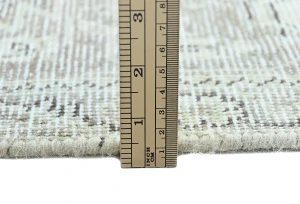 Antique Muted Beige Floral 6X9 Distressed Vintage Oriental Rug