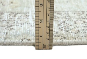 Antique Muted Beige Floral 10X15 Distressed Vintage Oriental Rug
