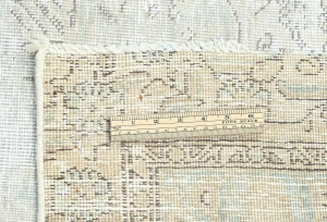 Antique Muted Beige Floral 10X15 Distressed Vintage Oriental Rug