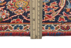 Semi Antique Dark Purple-navy Traditional 9X12 Kashan Persian Oriental Rug