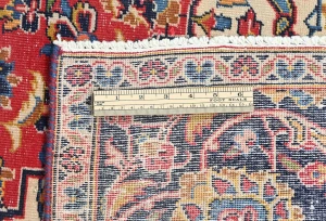 Semi Antique Dark Purple-navy Traditional 9X12 Kashan Persian Oriental Rug