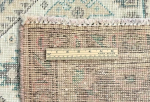 Antique Muted Beige Floral 8X11 Distressed Vintage Oriental Rug