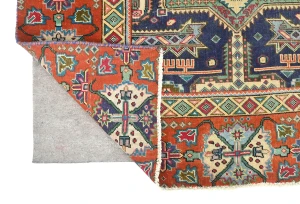 Semi Antique Dark Purple-navy Geometric 9X12 Traditional Oriental Rug
