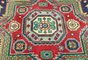 Semi Antique Dark Purple-navy Geometric 9X12 Traditional Oriental Rug