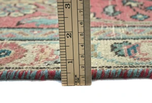 Semi Antique Muted Plum Floral 10X13 Distressed Vintage Oriental Rug