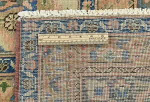 Semi Antique Muted Light Salmon Floral 9X12 Distressed Vintage Oriental Rug