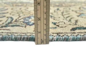 Semi Antique Muted Cream Floral 8X10 Distressed Vintage Oriental Rug